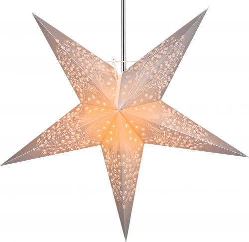 Faltbarer Advents Leucht Papierstern, Weihnachtsstern 60 cm - Marinus silver