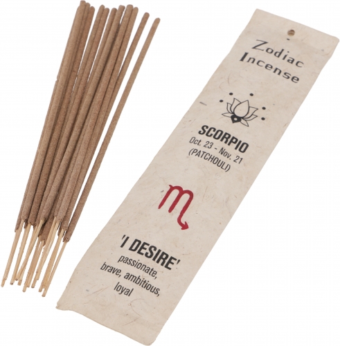 Horoscope incense sticks, natural zodiac incense - Scorpio/Patchouli