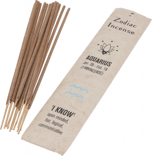 Horoscope incense sticks, natural zodiac incense - Aquarius/Frankincense