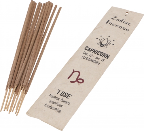 Horoscope incense sticks, natural zodiac incense - Capricorn/cedar wood