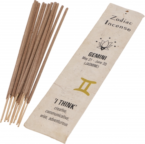 Horoscope incense sticks, natural zodiac incense - Gemini/Jasmine