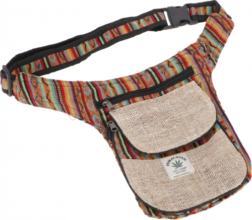 Hemp ethno sidebag, Nepal belt bag - model 6 - 25x20x4 cm 