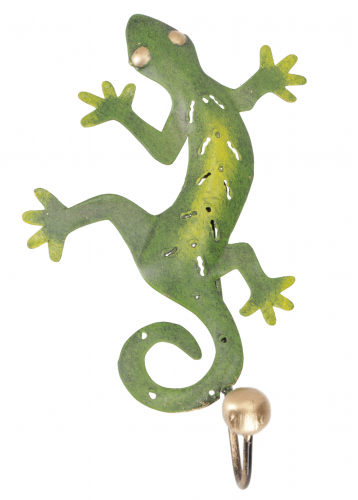 Kleiner Garderobenhaken, Metall Kleiderhaken - Gecko 4 - 21x10x5 cm 