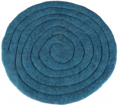 Felt chair cushion, seat cushion, quilted seat cushion - turquoise blue - 1,5x35x35 cm  35 cm