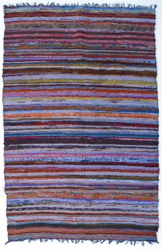 Lightweight rag rug, patchwork rug 100*160 cm - blue-multicolored