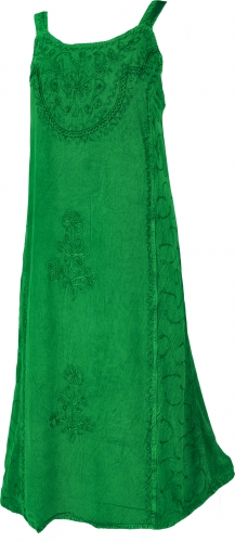Embroidered Indian summer dress Boho chic - green