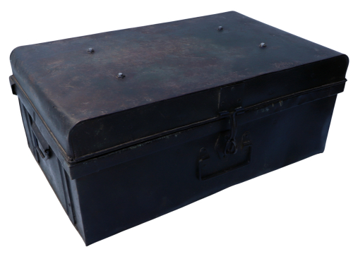 Old tin case antique metal case - Model 6 - 26x61x39 cm 