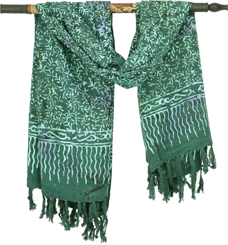 Bali batik sarong, wall hanging, wrap skirt, sarong dress, beach scarf - Design 12/green - 160x100 cm