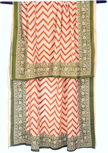Leichter Pareo, Sarong, handbedrucktes Baumwolltuch - Farb Kombination 6 - 180x110 cm