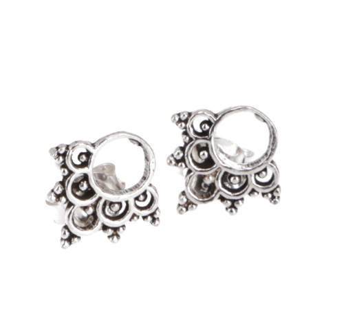 Stud earrings, silver stud earrings - model 1 - 0,8x1 cm