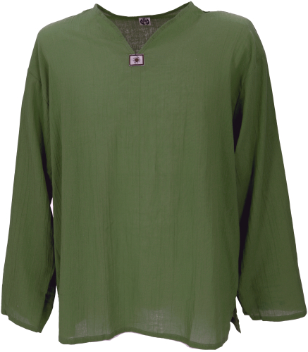 Yoga shirt, Goa shirt, lightweight casual shirt, slip-on shirt - green