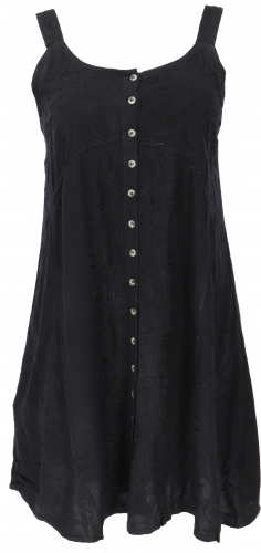 Besticktes indisches Kleid, Boho Minikleid - schwarz/Design 23