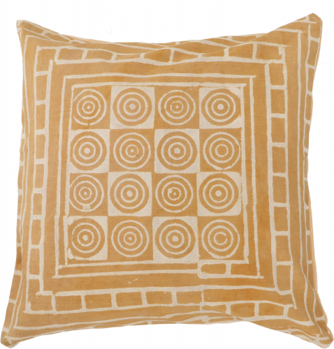 Block print cushion cover, decorative cushion cover, cushion cover ethno, traditional production - pattern 30