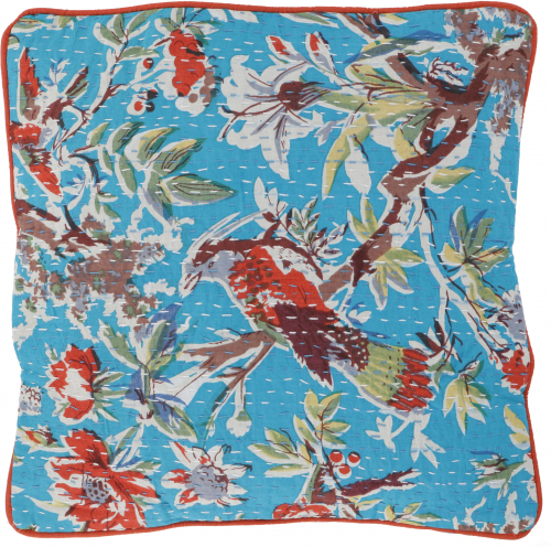 Cushion cover, cushion cover with ethnic pattern `Paradise` - turquoise - 40x40x0,5 cm 