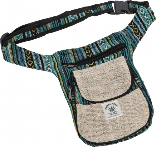Hemp ethno sidebag, Nepal belt bag - model 11 - 25x20x4 cm 