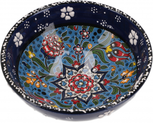 1 Stk. Orientalische Keramikschssel, Schale, Dekoschale, handbemalt -  12 cm / Modell 25