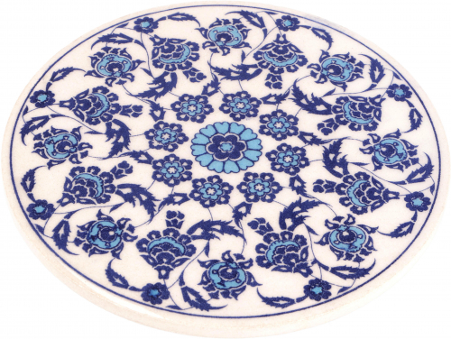 Oriental ceramic coaster, round coaster with mandala motif - pattern 6 - 1x16x16 cm  16 cm