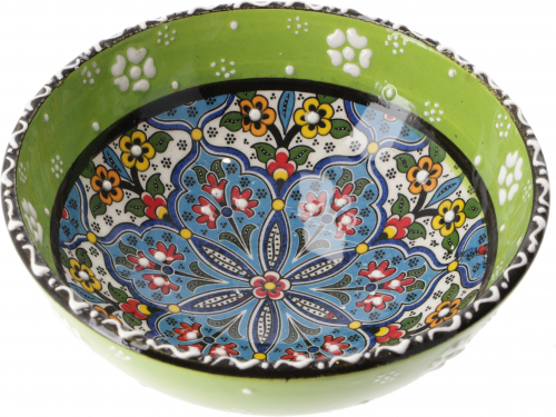 1 Stk. Orientalische Keramikschssel, Schale, Dekoschale, handbemalt -  12 cm / Modell 15