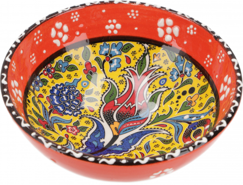 1 Stk. Orientalische Keramikschssel, Schale, Dekoschale, handbemalt -  12 cm /Modell 22