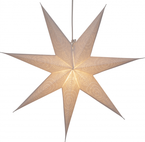 Foldable Advent illuminated paper star, poinsettia 60 cm - Suriname