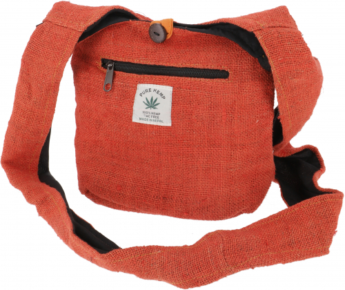 Small shoulder bag, handbag - rust orange - 20x25x10 cm 