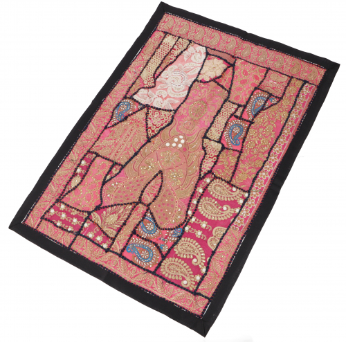 Indian tapestry patchwork wall hanging, single piece 90*65 cm - pattern 1
