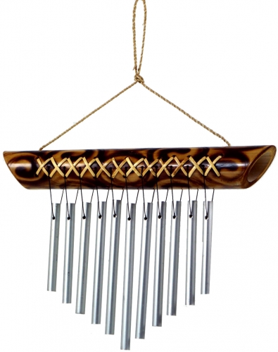 Aluminum chime, exotic wind chime made of bamboo 30 cm - Variant 13