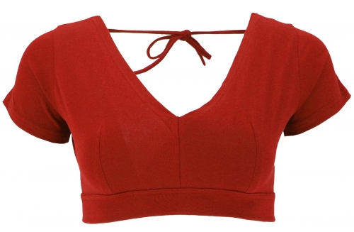 Choli top, belly top Goa-chic - rust red