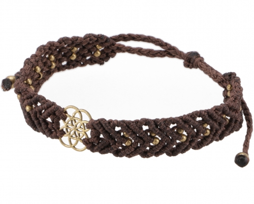 Goa bracelet, macram, festival bracelet - Mandala model 21 - 24x2x0,5 cm 