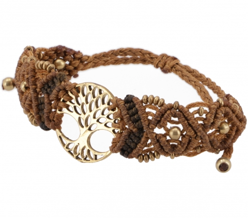 Goa bracelet, macram, festival bracelet - Tree of life/caramel model 16 - 24x3x0,5 cm 