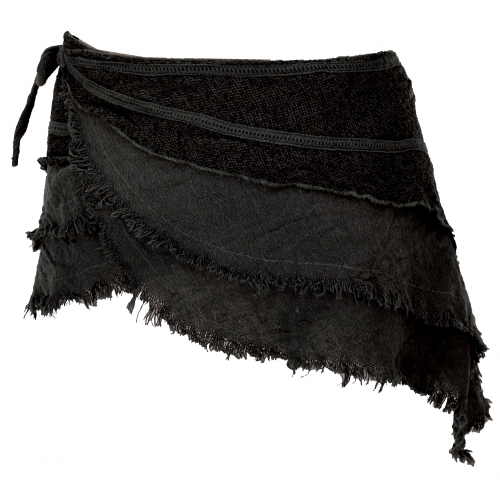 Goa cacheur in natural look, mini skirt, wrap skirt belt - black