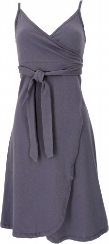 Minikleid aus Bio-Baumwolle, Wickelkleid, Sommerkleid - helles violett
