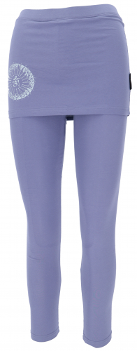 Yoga pants, leggings with mini skirt organic cotton yogi - dove blue