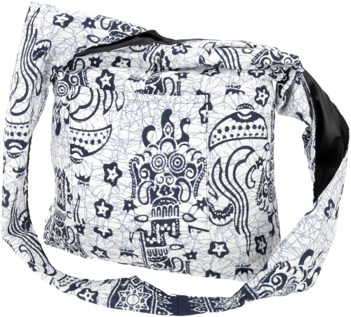 Sadhu bag, shoulder bag, hippie bag - white - 30x32x10 cm 