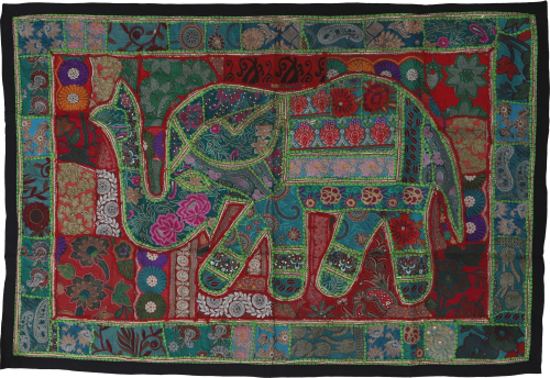 Indischer Wandteppich Patchwork Wandbehang, Einzelstck 150*100 cm - Muster 29