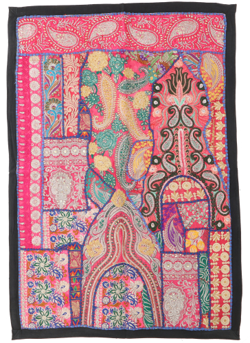 Indian tapestry patchwork wall hanging, single piece 90*65 cm