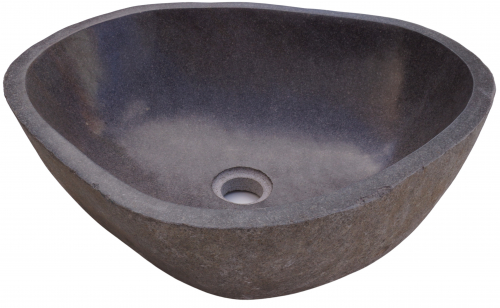 Solid river stone countertop washbasin, wash bowl, natural stone hand washbasin approx. 45 cm - Model 2