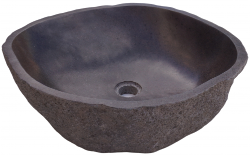 Solid river stone countertop washbasin, wash bowl, natural stone hand washbasin approx. 45 cm - Model 4