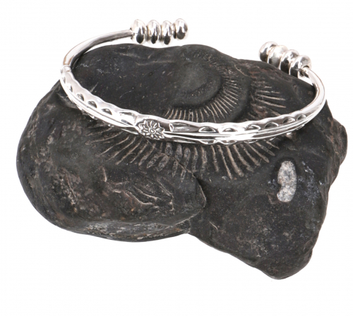 Silber Armreifen, Silberarmspange, Ethnoarmreifen mit Ornament - 0,5 cm 6 cm