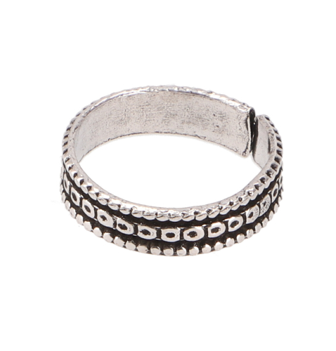 Silver toe ring, Indian toe ring, open ring - Meander 5 - 0,8 cm 1,5 cm