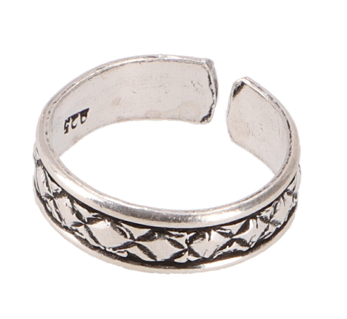 Silver toe ring, Indian toe ring, open ring - Tribal 2 - 0,8 cm 1,5 cm