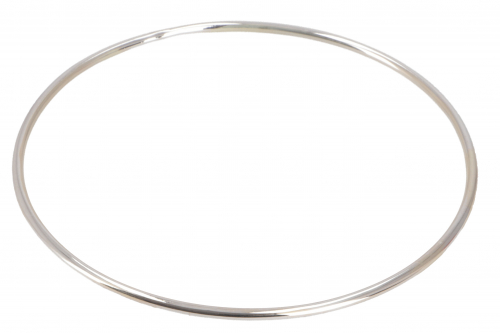 Silver boho bangle, simple silver bangle - model 5 - 0,3 cm 7 cm