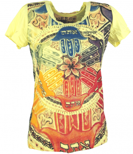 Mirror T-Shirt - Mandala / gelb