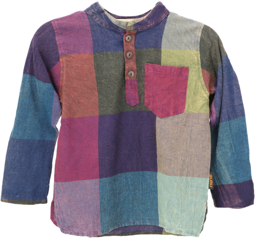 Children`s shirt from Nepal, fisherman`s shirt - colorful