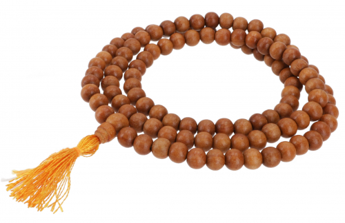 Tibetan mala, wooden beads mala, Buddhist prayer necklace, yoga jewelry, meditation necklace - model 23 - 75 cm 0,8 cm