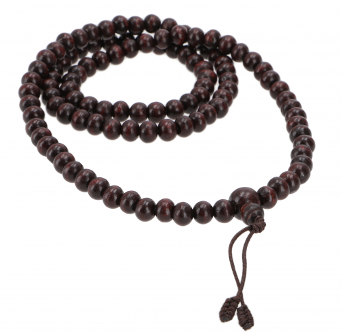 Dark wood mala, Tibetan prayer chain, Buddhist mala necklace - model 9 - 70 cm