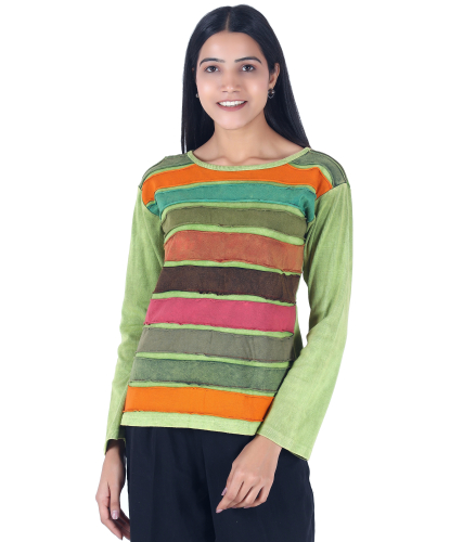 Long-sleeved shirt rainbow green - model 5