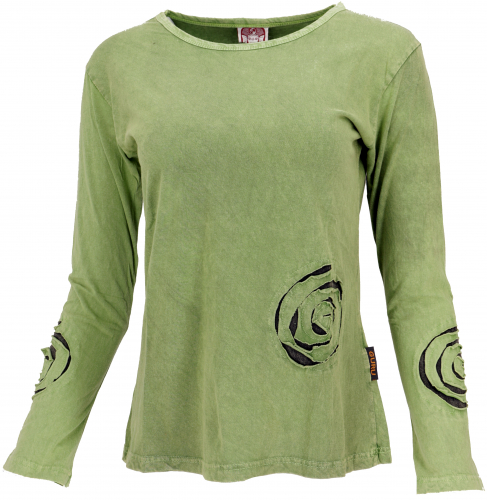 Spiral long sleeve shirt - green