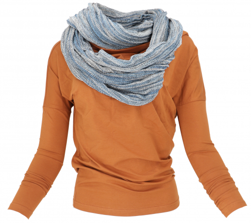 Weicher Loop Schal / Stola, Magic Loopschal, Weste - hellblau