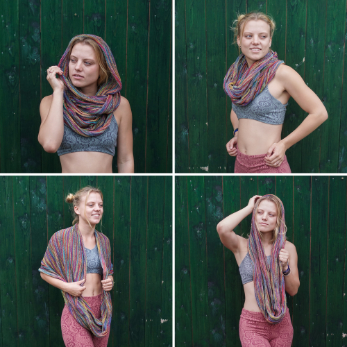 Weicher Loop Schal / Stola, Magic Loopschal, Weste - hellblau